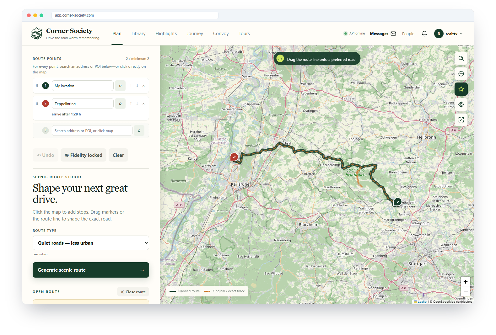 A studio for your route